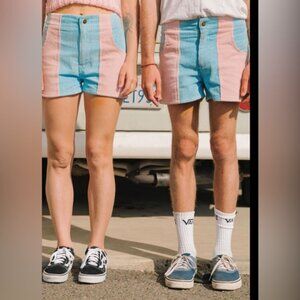 NWT - Two-Tone Blue-Pink Hammies Shorts size 28 and green 28 each separately
